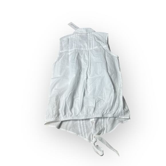 Girls Beetworld white cotton summer tie front top - Picture 4 of 7